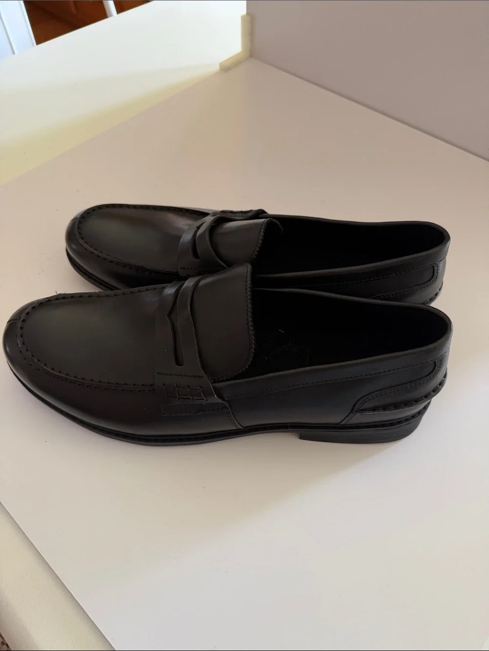Joseph Abboud Black Men's Penny Loafers Sz 14.  New. Tub8